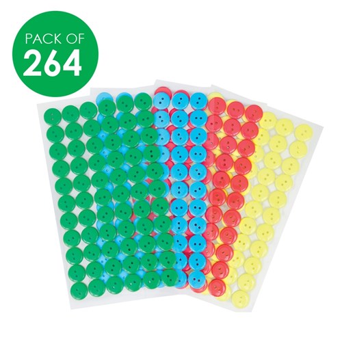Adhesive Buttons - Pack of 264