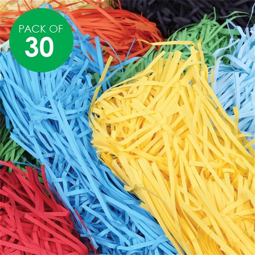 Rainbow Shredded Paper - Pack of 30