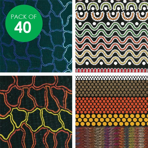 Pattern Paper Indigenous Australian Pack of 40 CleverPatch