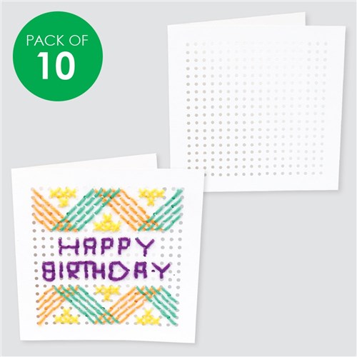 Embroidery Greeting Cards - Pack of 10