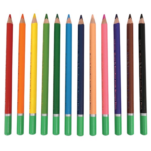 Micador Jumbo Triangular Coloured Pencils - Pack of 12