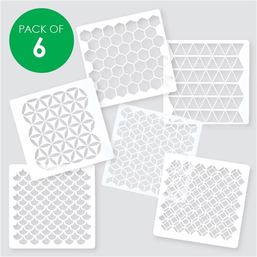 Geometric Stencils - Pack of 6