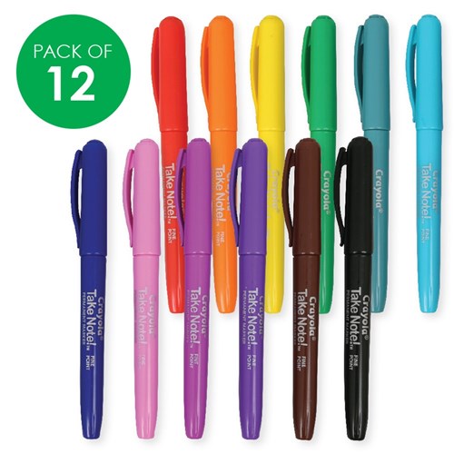 Crayola Permanent Markers - Coloured - Pack of 12
