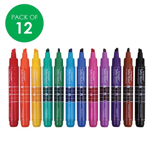 Crayola Whiteboard Markers - Coloured - Pack of 12
