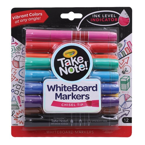 Crayola Whiteboard Markers - Coloured - Pack of 12