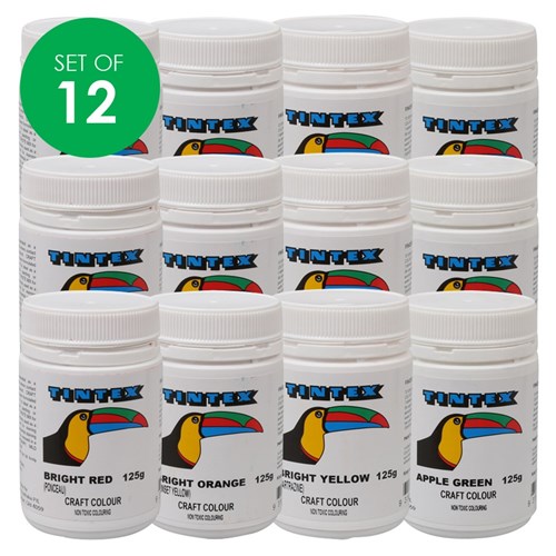 Tintex Craft Colour - 125g - Set of 12 Colours