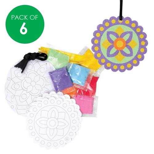 Sand Art Mandala Kit - Pack of 6