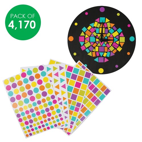 Self-Adhesive Shapes - Assorted - Pack of 4,170