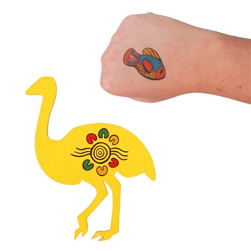 Temporary Tattoos - Bright Indigenous Designs - Pack of 120