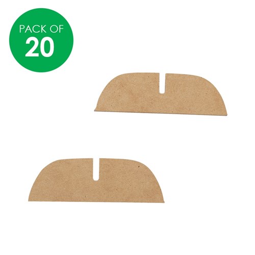 Wooden Feet - Pack of 20 - CleverPatch | CleverPatch - Art & Craft Supplies