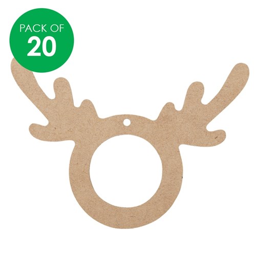 Wooden Reindeer Frames - Pack of 20