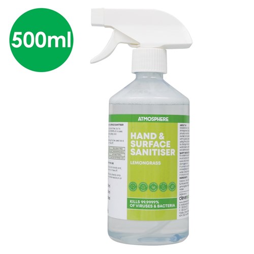 Hand & Surface Sanitiser - 500ml Trigger Spray Bottle