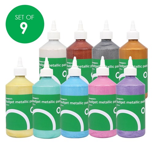 CleverPatch Budget Metallic Paint - 500ml - Set of 9 Colours