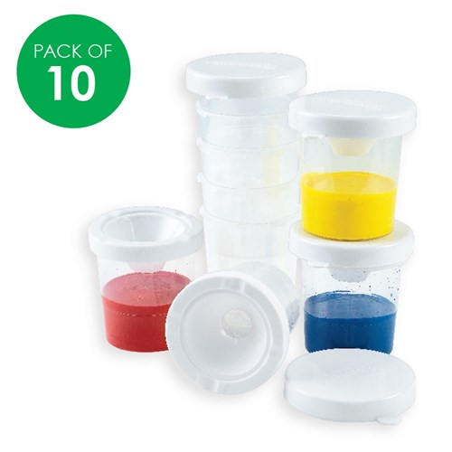 Colorations No-Spill Paint Cups - Pack of 10