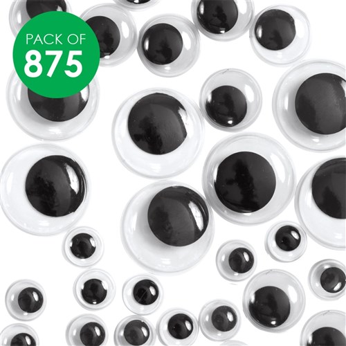 Colorations Self-Adhesive Wiggle Eyes - Pack of 875