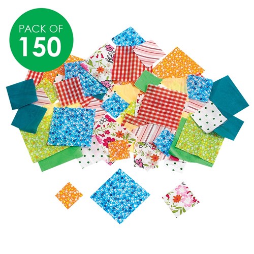 Colorations Fabric Squares Pack of 150 CleverPatch CleverPatch