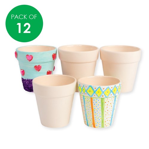 Ceramic Flowerpots - Pack of 12