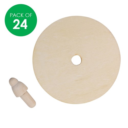 Whirling Wooden Tops - Pack of 24