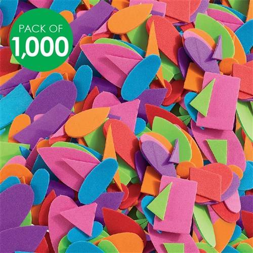 Colorations Self-Adhesive Foam Shapes - Pack of 1,000