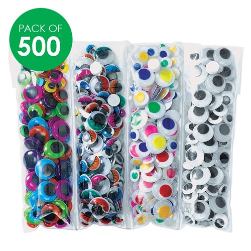 Easy Storage Wiggle Eyes Pack - Pack of 500
