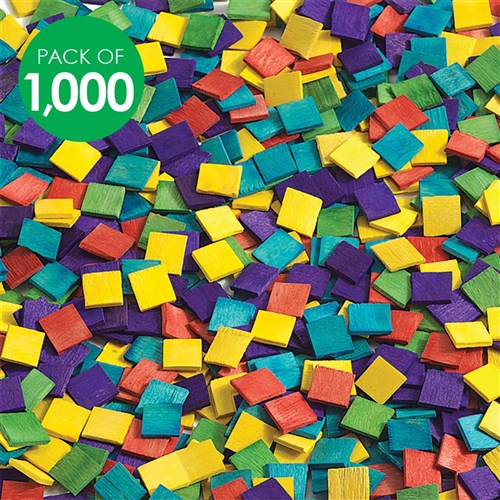 Wood Mosaic Squares - Pack of 1,000