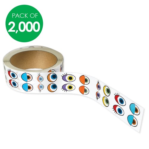 Colorations Colourful Eye Stickers - Pack of 2,000