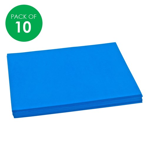 Colorations Foam Sheets - Blue - Pack of 10
