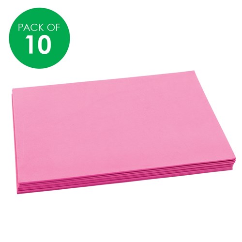Colorations Foam Sheets - Pink - Pack of 10