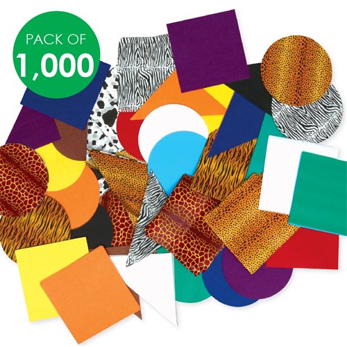 Tissue Paper Shapes - Assorted - Pack of 1,000