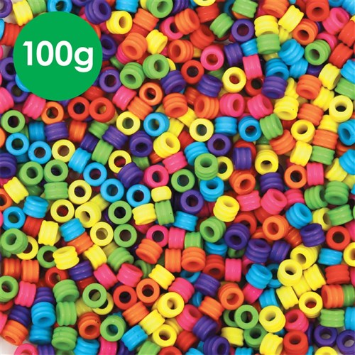 Cylinder Beads 100g Pack CleverPatch CleverPatch Art & Craft