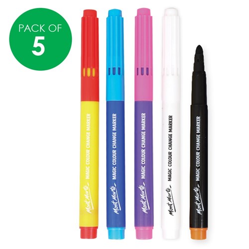 Mont Marte Magic Colour Change Markers - Pack of 5 - CleverPatch ...