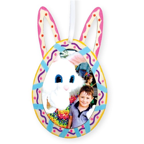 Wooden Easter Egg Bunny Frames - Pack of 10