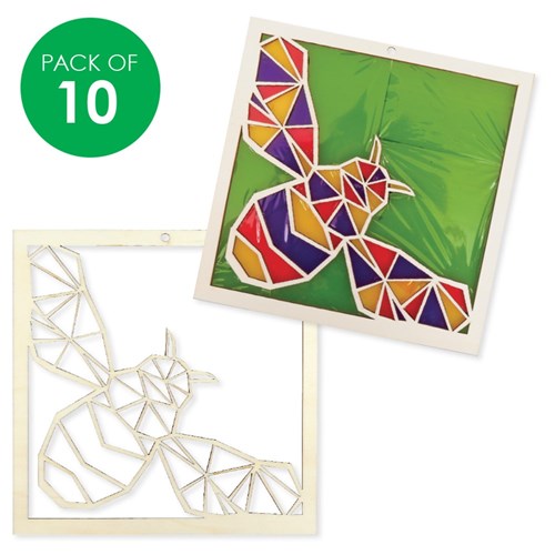 Wooden Wall Hangings - Bee - Pack of 10