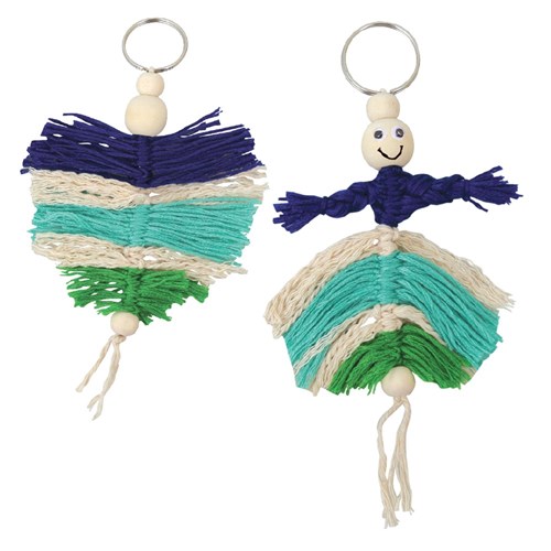 Macrame Leaf Keyring CleverKit