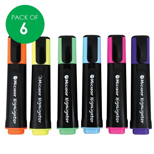 Micador Eco Highlighters - Pack of 6
