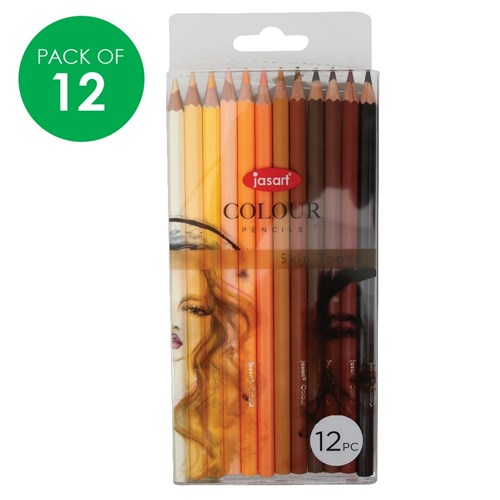 Jasart Studio Skin Tone Pencils - Pack of 12