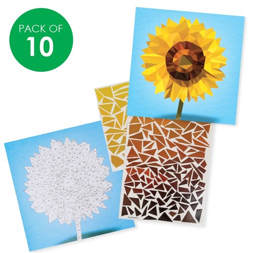 Sticker By Numbers - Sunflower - Pack of 10