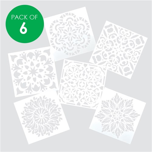 Detailed Stencils - Pack of 6