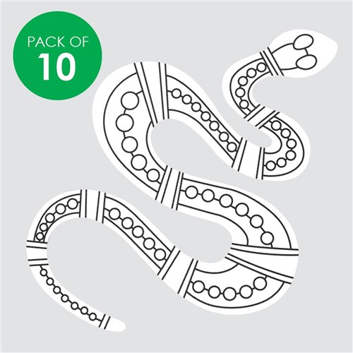Indigenous Designed Snake Sand Art Shapes - Pack of 10