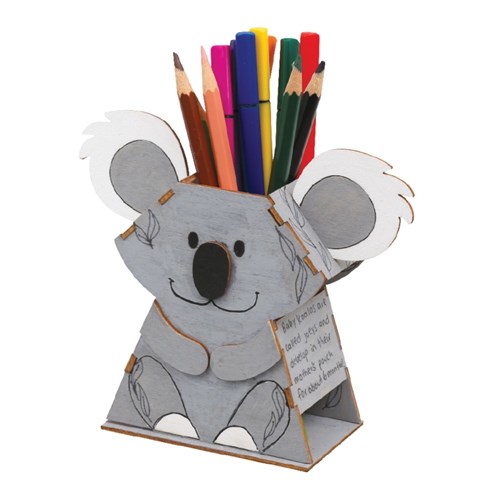 3D Wooden Koala Pencil Holder - Each