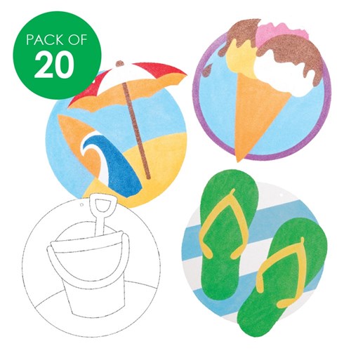 Beach Sand Art Shapes - Pack of 20