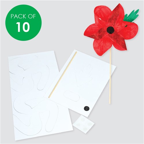 Paper Pinwheel Flowers - Pack of 10