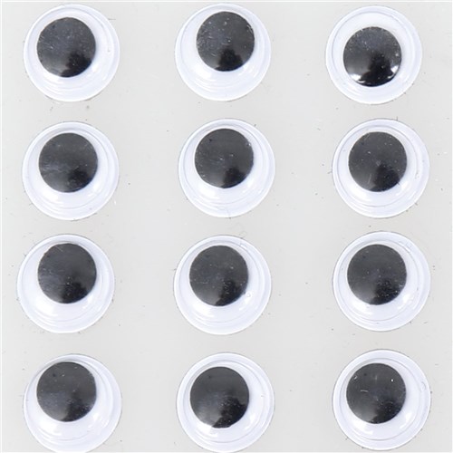 Adhesive Wiggle Eyes - Black - Pack of 152