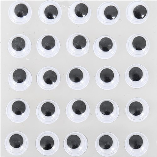 Adhesive Wiggle Eyes - Black - Pack of 152