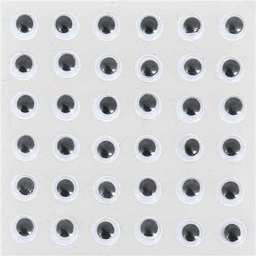 Adhesive Wiggle Eyes - Black - Pack of 152