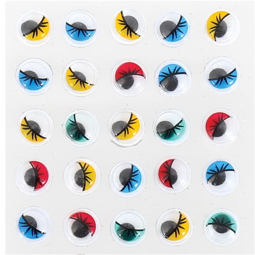 Adhesive Wiggle Eyes - Coloured - Pack of 152