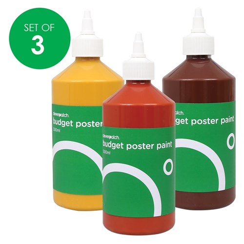 CleverPatch Budget Poster Paint - Indigenous Inspired - 500ml - Set of 3 Colours