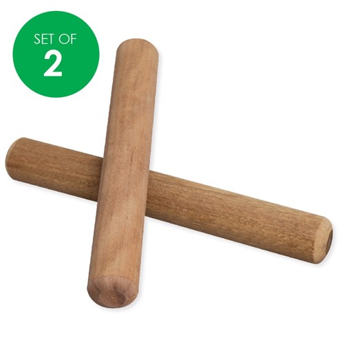 Indigenous Wooden Clap Sticks - Large - Set of 2 Sticks