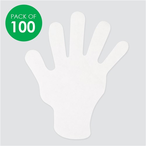 Colour Diffusing Hand Shapes - Pack of 100