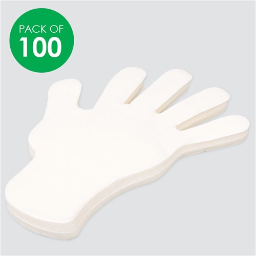 Colour Diffusing Hand Shapes - Pack of 100